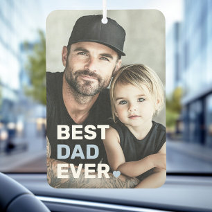 Best dad ever photo heart fathers day air freshener