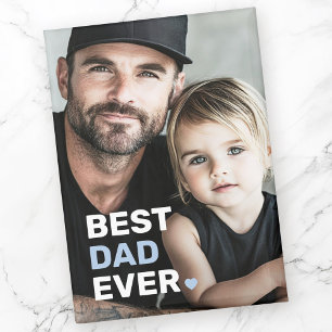 Best dad ever photo heart fathers day magnet