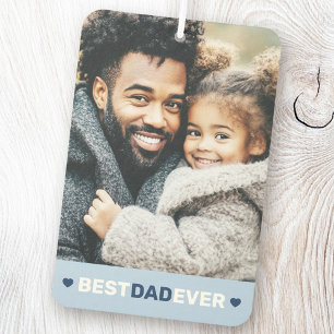 Best dad ever photo hearts blue fathers day air freshener