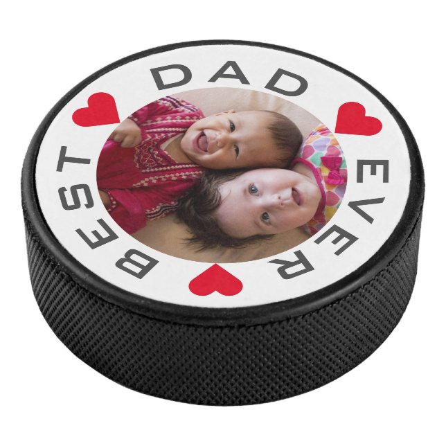 Best Dad Ever Photo Hockey Puck (3/4)