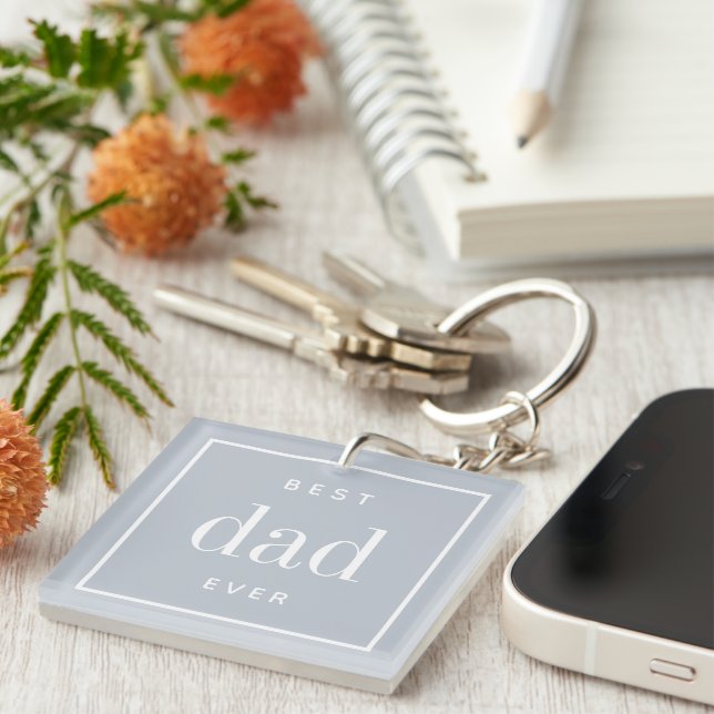 Best Dad Ever | Photo Keychain (Front Right)