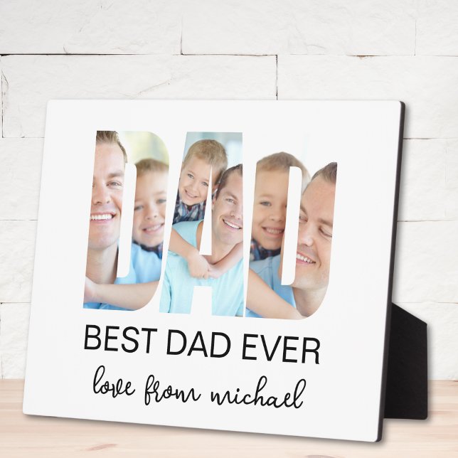 Best Dad Ever Photo Letter Plaque (Creator Uploaded)