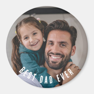 Best Dad Ever Photo Magnet Custom Fridge Gift