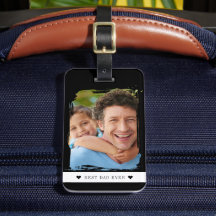 Best dad ever photo personalized black and white