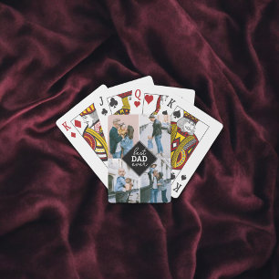 Best Dad Ever Photo Script Handwritten Playing Car Playing Cards