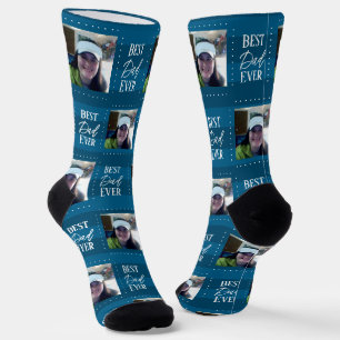 Best Dad Ever Photo Socks