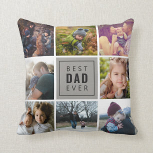 Best DAD Ever Photo Throw Pillow
