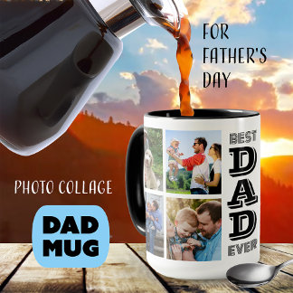 Best Dad Ever Photo Typography Father's Day Mug