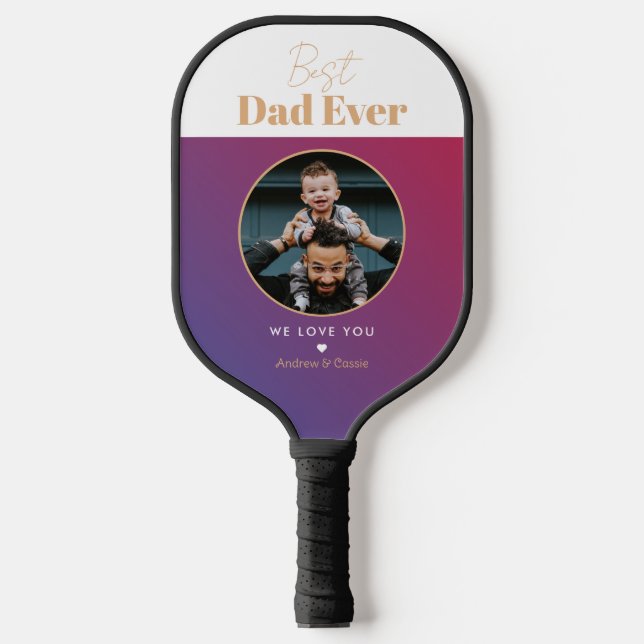 Best dad ever pickleball paddle (Front)