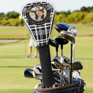 Best Dad Ever Plaid Custom Photo Fathers Day Golf Head Cover