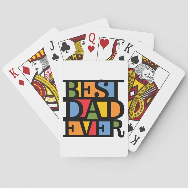 BEST DAD EVER playing cards (Back)
