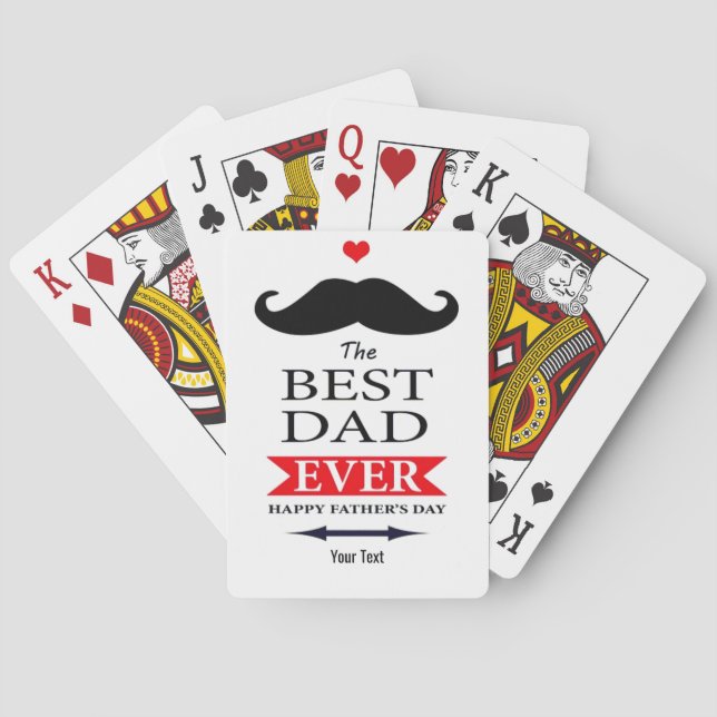 Best Dad Ever Playing Cards (Back)