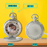 Best Dad Ever Portrait Vintage Sports Background Pocket Watch<br><div class="desc">Give a gift that allows someone to be reminded of the ones they love every time they check the time You can edit the text,  the photo,  and the background seamlessly. This design has an analogue dial design with a vintage sports background.</div>