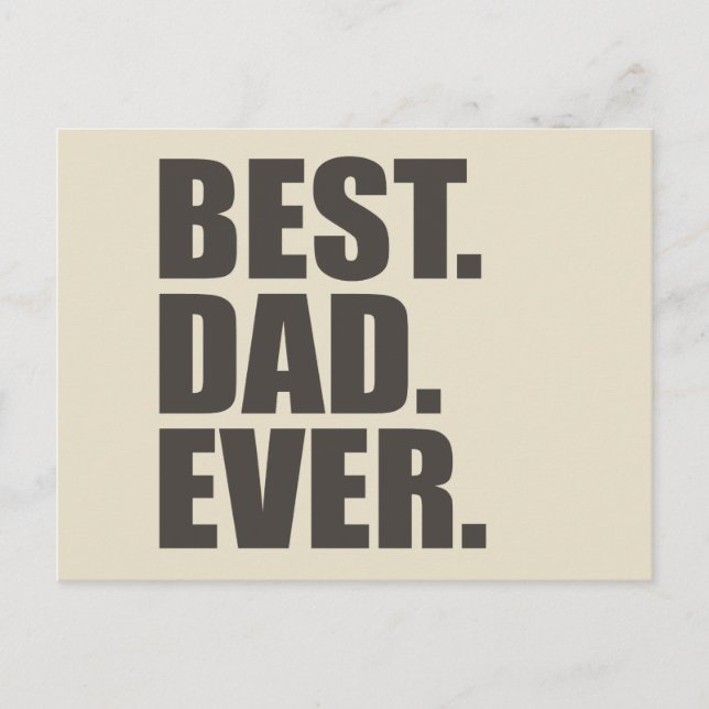 Best Dad Ever Postcard (Front)