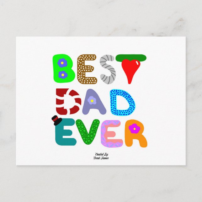 Best Dad Ever Postcard (Front)