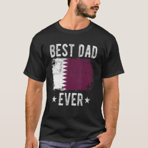 Best Dad Ever Qatar Flag Best Qatari Dad T-Shirt