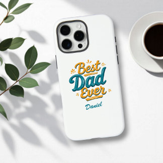 Best Dad Ever | Retro Personalized Father's Day iPhone 16 Pro Max Case
