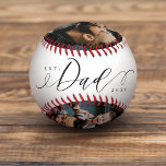 Best Dad Ever Script Father's Day 4 Photo Collage Baseball<br><div class="desc">Send a beautiful personalized father's day gift or birthday gift to your dad that he'll cherish. Special personalized father's day family photo collage to display your special family photos and memories. Our design features a simple 4 photo collage design with "Dad" designed in a beautiful handwritten black script style. Customize...</div>