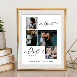 Best Dad Ever Script Father's Day Keepsake Poster
