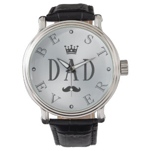 BEST DAD EVER Silver Gradient Watch