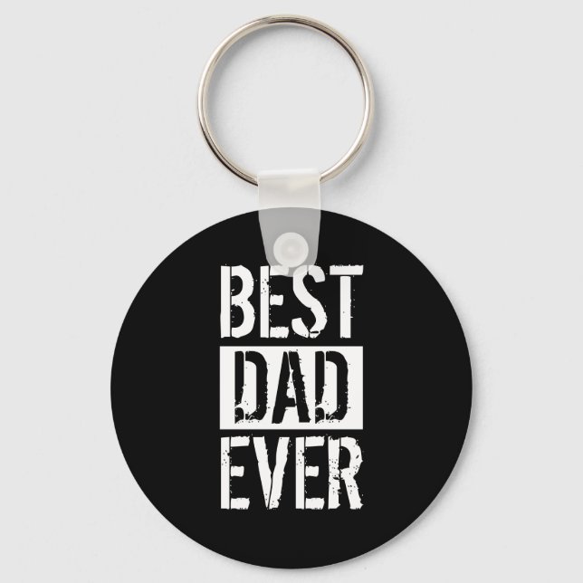 Best Dad Ever Simple Father's Day Gift Keychain (Front)