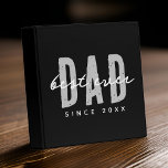 Best Dad Ever Since 20XX Modern Simple Preppy Binder<br><div class="desc">This simple and modern design is composed of san serif typography.</div>