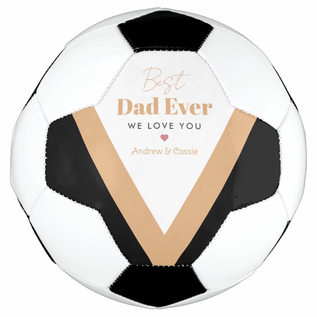 Best dad ever soccer ball (Front)