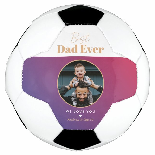 Best dad ever soccer ball (Front)
