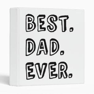 Best Dad Ever Text Design Binder