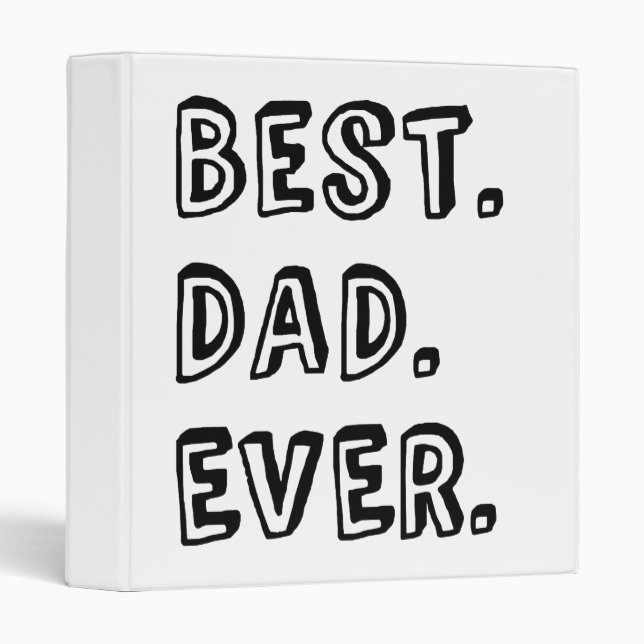 Best Dad Ever Text Design Binder (Front/Spine)