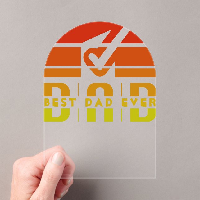 Best Dad Ever: The Man, The Myth, The Legend Acrylic Invitations (Insitu (Handheld))