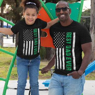 Best Dad Ever Thin Green Line Military Daddy T-Shirt