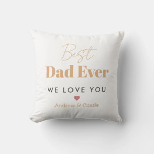 Best dad ever throw pillow