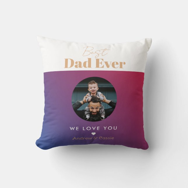 Best dad ever throw pillow (Front)