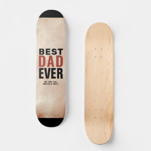 Best Dad Ever Trendy Watercolor Father`s Day Skateboard