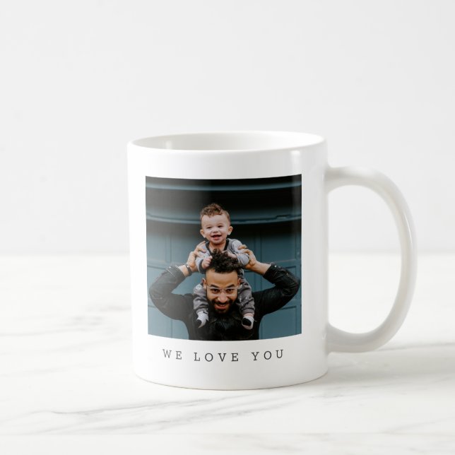 Best Dad Ever Two Photo Personalized Keepsake Coffee Mug (Right)