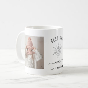 Best Dad Ever   Two Photos and Silver Snowflake Coffee Mug