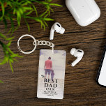 Best Dad Ever Typography Father`s Day Full Photo Keychain<br><div class="desc">Best Dad Ever Typography Father`s Day Full Photo keychain. The design has modern typography in black colours. Personalize with your names and add your photo. Great gift for a dad or a grandpa for Father`s Day,  birthday or Christmas.</div>