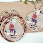 Best Dad Ever Typography Father`s Day Photo Keychain<br><div class="desc">Best Dad Ever Typography Father`s Day Photo keychain. The design has modern typography in black and white colours. Personalize with your names and insert your photo into the template. Great gift for a dad or a grandpa for Father`s Day,   birthday or Christmas.</div>