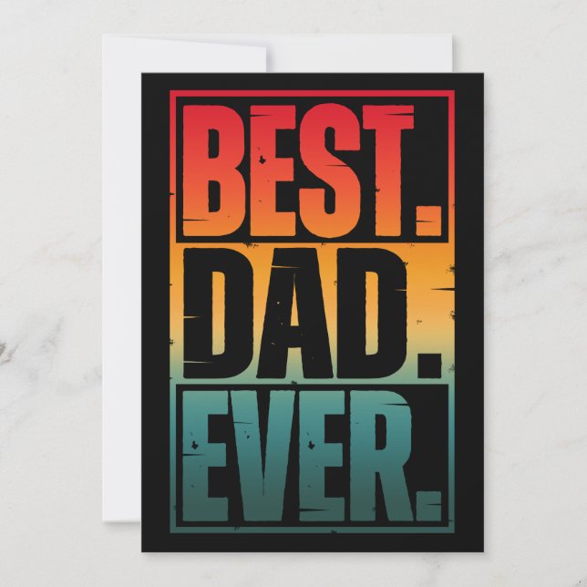 BEST DAD EVER TYPOGRAPHY   INVITATION (Front)