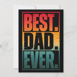 BEST DAD EVER TYPOGRAPHY INVITATION