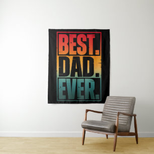 BEST DAD EVER TYPOGRAPHY   TAPESTRY
