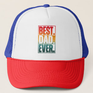 BEST DAD EVER TYPOGRAPHY TRUCKER HAT