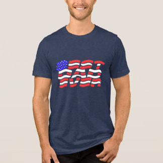 Best dad ever U.S. flag Tri-Blend Shirt