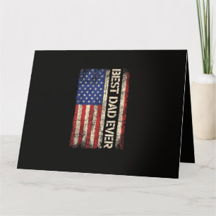 Best Dad Ever US American Flag Gifts for Father's Card