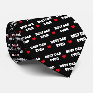 Best Dad Ever Valentine's Day Neck Tie