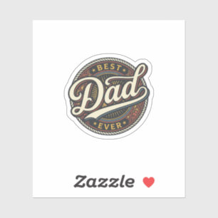 Best Dad Ever Vintage Badge T-Shirt Design_1
