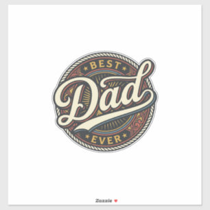 Best Dad Ever Vintage Badge T-Shirt Design_1