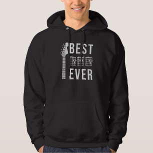 Best Dad Ever Vintage Guitar Chords Fathers Day Gu Hoodie