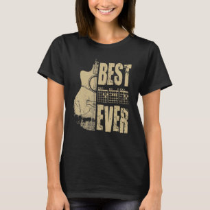Best Dad Ever Vintage Guitar Retro Guitarist For F T-Shirt